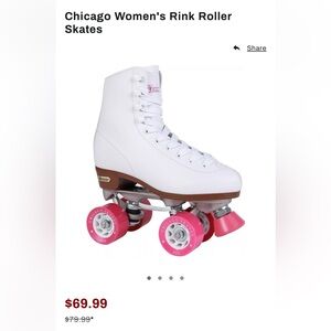 White Chicago Women’s white roller rink skates